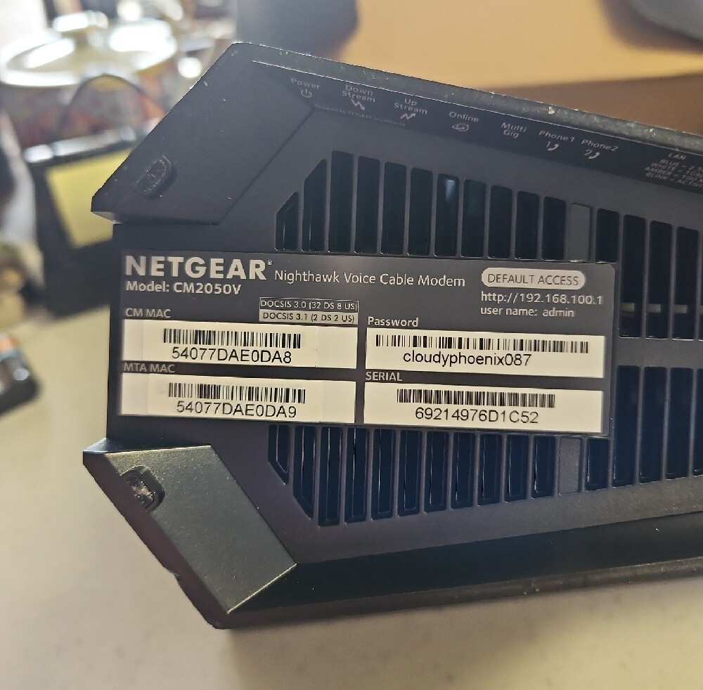 NETGEAR Nighthawk Voice Cable Modem CM2050V - Picture 7 of 7